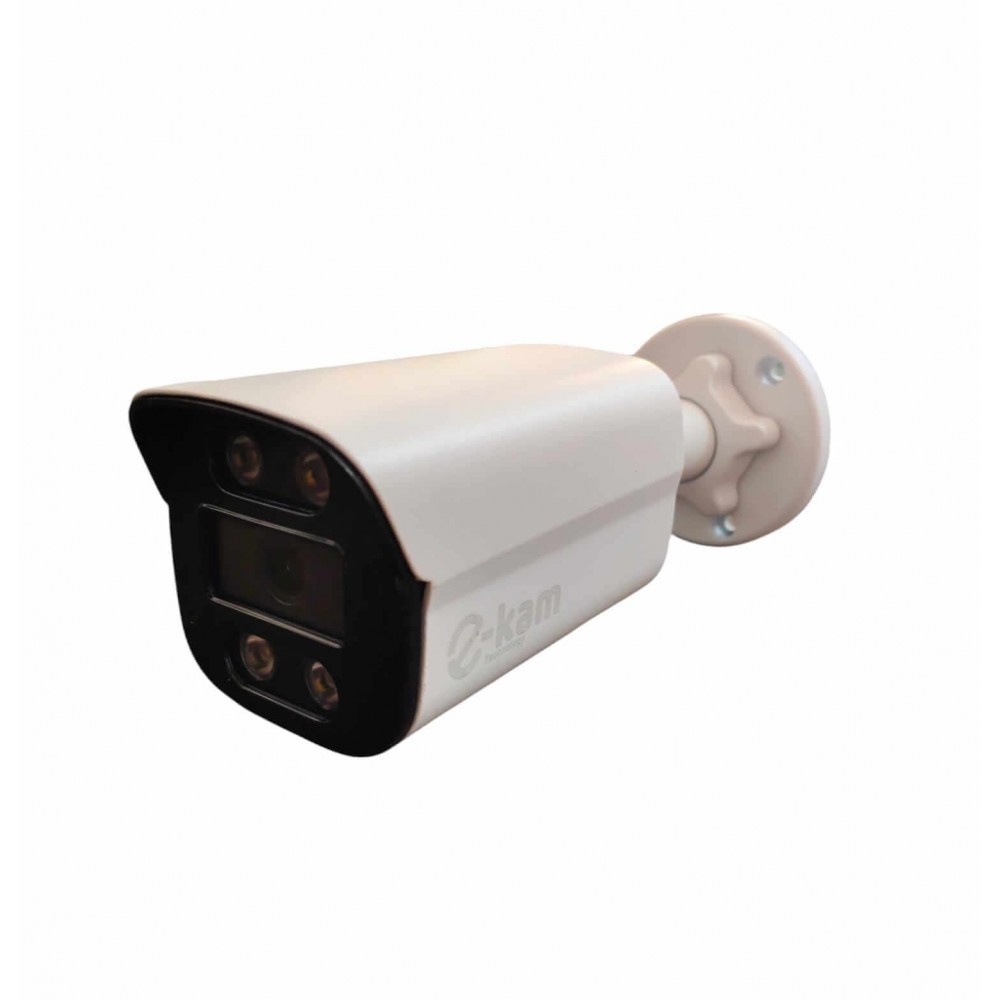 E-KAM 8MP PRO DUAL LIGHT IP METAL BULLET CAMERA COLORVU  WITH AUDIO EK-IB-8-SL
